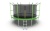 Батут EVO JUMP с внутренней сеткой и лестницей, диаметр 12ft (зеленый) + нижняя сеть